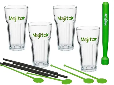 Image de Kit Mojito Complet Verres Et Accessoires Essentiels - Secret Of Gourmet
