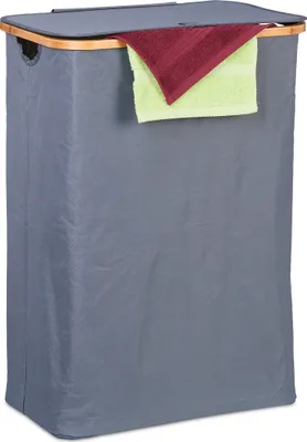 Image de Panier à linge avec couvercle RD47036, gris 105 l