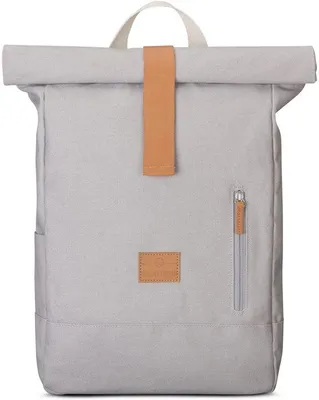 Produktbild von Grau - Universitätsrucksack - 15L - Katoen - Wasserfest - Rolltop mit Laptopfach