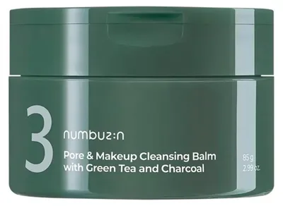 Productafbeelding van Numbuzin - Reinigingsbalsem No.3 voor poriën en make-up, met groene thee en houtskool, 85 g
