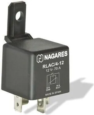 Obrázok produktu pre Vysokozaťažovacie relé MAHLE 70 A, 12 V (Nagares RLAC-4-12)