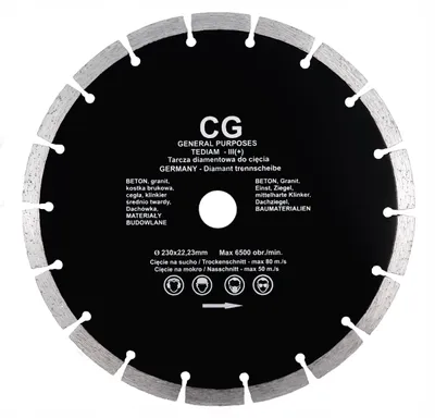 Produktbild von TEDIAM Diamanttrennscheibe Beton Pflastersteine 230 mm