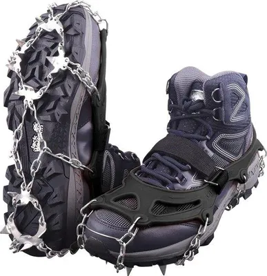 Produktbild von Famanu Grödel mit 19 rostfreien Edelstahlspikes - Antislip für Bergschuhe