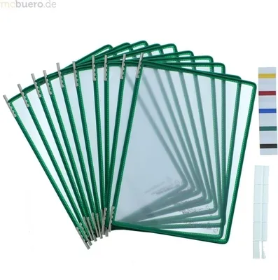 Produktbild von tarifold Sichttafeln DIN A5 grün, Öffnung oben, 20 St.