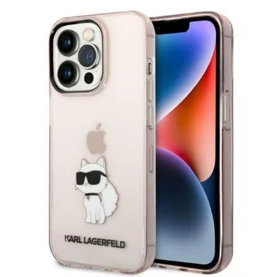 Immagine prodotto di Karl Lagerfeld Klhcp14Lhnchtcp Custodia rigida per Iphone 14 Pro 6.1 rosa/rosa Iconic Choupette