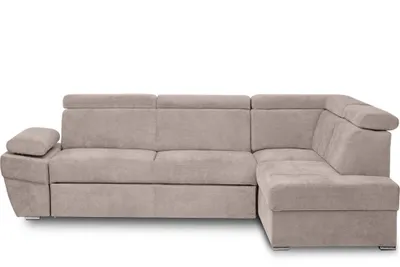 Obrázek produktu pro Konsimo pravá rohová pohovka nastavitelná područka nastavitelná opěrka hlavy "RATLO", béžová, látka, moderní, 270x190 cm