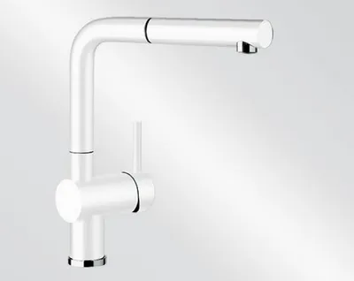 Obrázok produktu pre Blanco Linus S - Drezová batéria s výsuvnou koncovkou, biela 516692