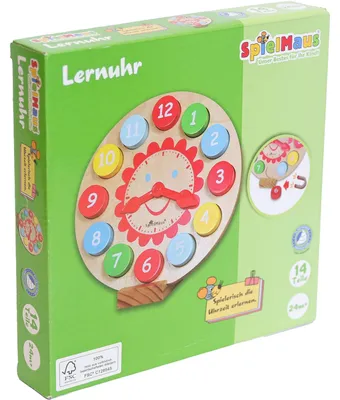 Produktbild von Holz Lernuhr pädagogisches Spielzeug magnetisch