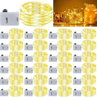 Image de Guirlande lumineuse de Noël, 2 m, 20 LED, blanc chaud