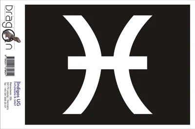 Produktbild von Aufkleber / Autoaufkleber - JDM / Die cut / Auto / OEM - Fische Sternzeichen 120x110mm silber - Heckscheibe / Heckscheibenaufkleber