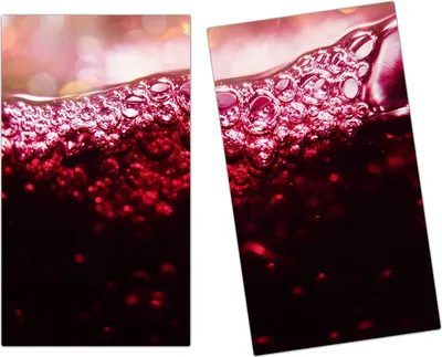 Produktbild von Spritzschutz Herdabdeckplatte Schneidebrett aus Glas Rotwein auf Hintergrund 2-Teilig (60x52cm)