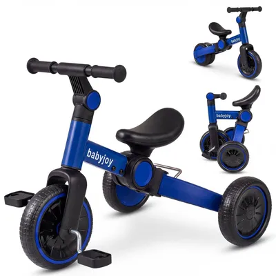 Produktbild von 5-in-1 Kinder-Laufrad mit verstellbarem Lenker, Blau