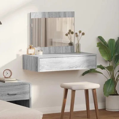 Produktbild von "im Angebot" Schminktisch mit Schubladen Grau 83x40x70 cm Holzwerkstoff - Schminktische CC24659