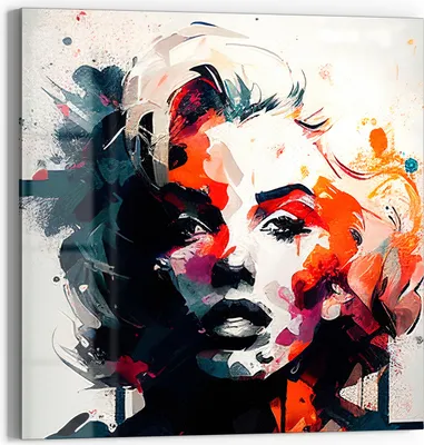 Produktbild von DEQOART Glasbild Echtglas 30x30 cm 'Schattenzauber Hollywood' Wandbild Bild modern Deko