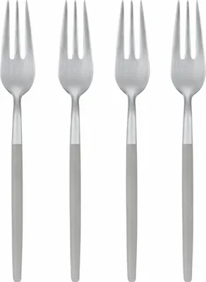 Produktbild von Blomus Set 4 Kuchengabeln Maxime Mourning Dove, Edelstahl, Kunststoff, 15 cm, 64353