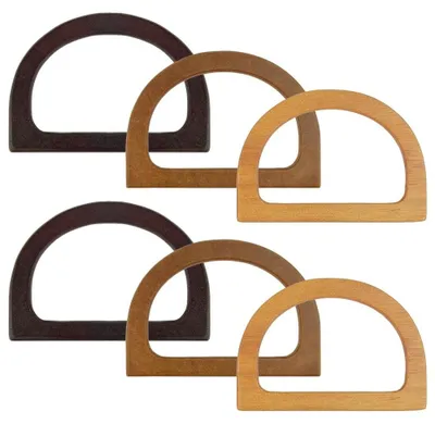 Image de Solidchoice - Ensemble de 6 poignées en bois pour sacs à main