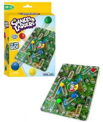 Produktbild von Brettspiel Schlangen und Leitern Reisespiel für unterwegs Snakes & Ladders
