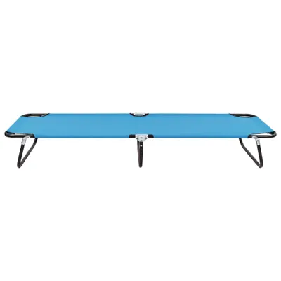 Image de vidaXL Chaise longue pliante acier bleu turquoise