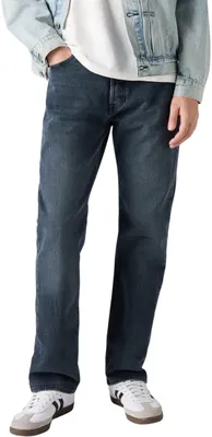 Immagine prodotto di Jeans da uomo Levi's 501 Original, con chiusura a bottoni, modello a gamba dritta, colore blu scuro, taglia S