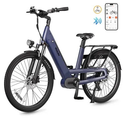 Image de 26inch E-Bike 48V/15AH Pedelec 7-speed Samsung 720Wh Lithium Battery City E-Bikes & E-Wheels E-Citybike SHIMANO 7-speed Blue