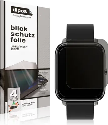 Produktbild von Blickschutzfolie für Popglory Smartwatch matt Schutzfolie Folie Display Schutz dipos