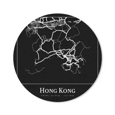 Produktbild von MuchoWow® Mauspad Mousepad Hongkong - Karte - Stadtplan - Karte der Stadt 40x40 cm - Mousepads - Maus Mat - Pad - Mausunterlage - Schreibtisch Accessoires
