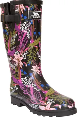Obrázek produktu pro Trespass - Dámské gumové holínky "Elena", Floral TP5580 (39 EU) (Black/Green printed)