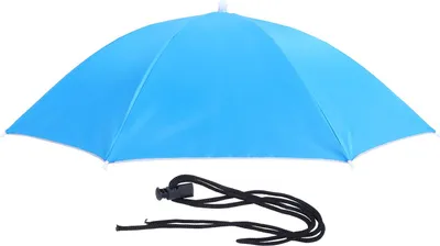 Obrázek produktu pro Klobouk s deštníkem pro dospělé, nepromokavý, skládací, sluneční klobouk, pokrývka hlavy pro venkovní aktivity, jako je rybaření a turistika, světle modrý