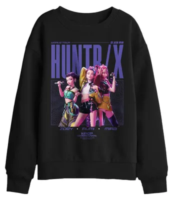 Immagine prodotto di Felpa per bambini "K-Pop Demon Hunters" - "Huntrix Honmoon World Tour" (codice prodotto: TV41667) (taglia 128) (colore: nero)