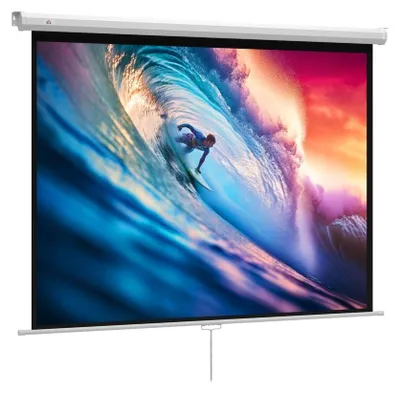 Produktbild von Fortuna Lai Beamer Leinwand 171 x 128 cm 84 Zoll 4:3 HD 4K Projektionsleinwand Kunststoff, Metall Heimkino