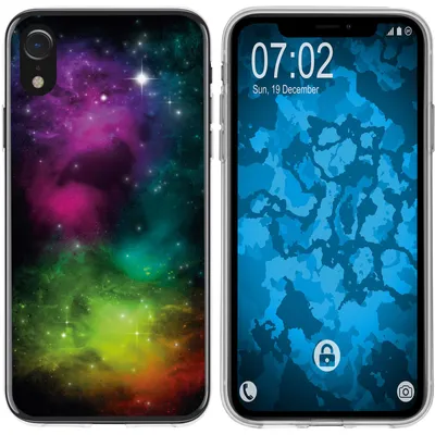 Produktbild von PhoneNatic Case kompatibel mit Apple iPhone Xr Silikon-Hülle Space Starfield M7