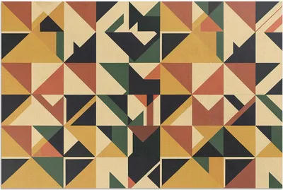 Produktbild von Geometrische bunte Retro-Abstraktion – Vinylteppich – 150x225 cm – Outdoor Teppich – Terrasse – Wetterfest – Modern