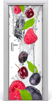 Produktbild von Tulup Türaufkleber 75x205 cm Dekorative Aufkleber Selbstklebend Wasserdichte Tapete Abnehmbar Schlafzimmer Wohnzimmer Wohnkultur - Beeren