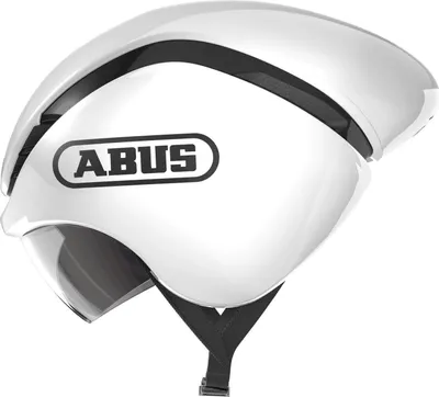 Produktbild von ABUS Zeitfahrhelm GameChanger TT - Aerodynamischer Fahrradhelm mit optimalen Ventilationseigenschaften für Damen und Herren - Weiß Glänzend, Größe M (54-58 cm)