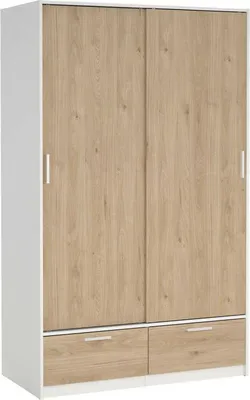 Image de Kammuri - Armoire 2 Portes, 121x200h cm Blanc, Portemanteau