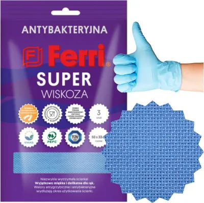 Obrázok produktu pre F-119 FERRI handrička, viskóza, super antibakteriálna, 3 balenia