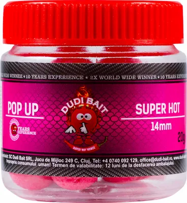 Produktbild von Dudi Bait Pop-Up Super Hot 14mm 20g guľôčky