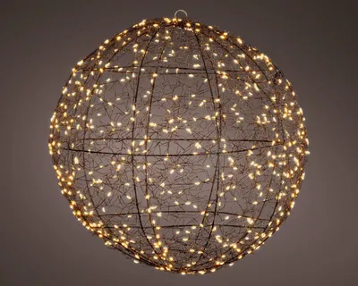 Productafbeelding van Frame light micro LED buiten dia. 38 cm zwart/klassiek warm I Lumineo