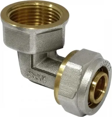 Produktbild von Klemmring Schraubfitting für Verbundrohr PEX, Winkel 90° Ø20 x IG 1/2"