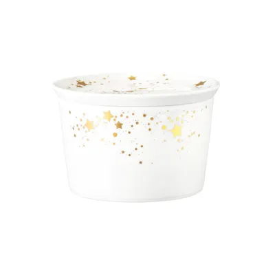 Produktbild von Seltmann Weiden Liberty Golden Star Schale mit Deckel 14x9cm