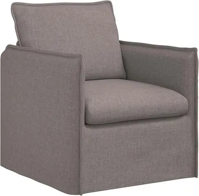 Imagen del producto de Sofá con cojín de asiento, cómodo sofá con reposabrazos, sofá tapizado moderno para sala de estar, dormitorio u oficina, de 75x82x85 cm, color beige