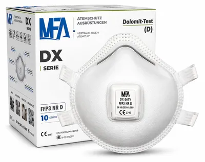 Obrázok produktu pre Respirátor FFP3 s ventilom, 10 kusov, pre stavebníctvo
