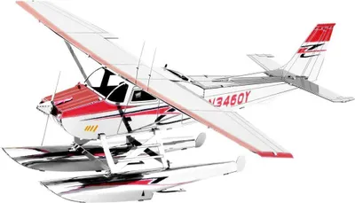 Obrázok produktu pre Metal Earth Cessna 182 Floatplane, Model lietadla s pevnými krídlami, Montážna sada, Cessna 182 Floatplane, Akékoľvek pohlavie, Kov, Stredný