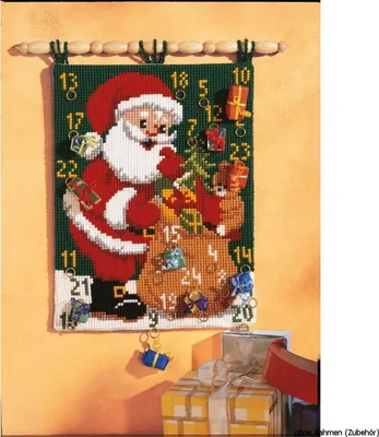 Produktbild von Vervaco Kreuzstich Wandbehang "Adventskalender", Stickbild vorgezeichnet