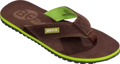 Produktbild von BECO the world of aquasports Zehentrenner BEactive V-Strap in cooler Wildleder-Optik dunkelbraun-grün 42