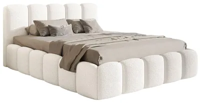 Produktbild von Selsey Cloudy II - Polsterbett mit Lattenrost und Bettkasten, creme, 140x200 cm