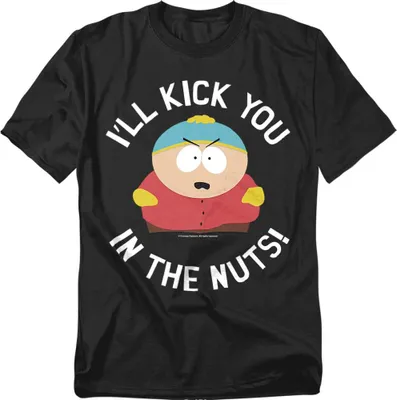 Image de South Park - "I'll Kick You In The Nuts " T-shirt Homme/Femme Unie TV20761 (3XL) (Noir)