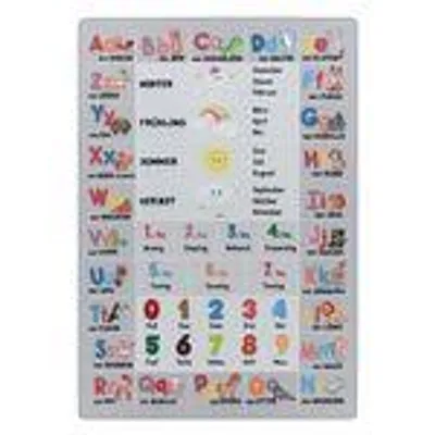 Produktbild von Homebyhome Kinderteppich Lernenmatte Alphabet Design Jungen Teppich Mädchen, Spielteppich Kinderzimmer Teppich, Grösse: 80x120 cm