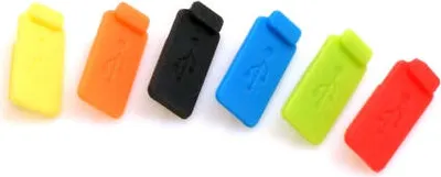 Produktbild von SYSTEM-S Anti Staub Silikon Abdeckung für USB A Buchse Staubschutz 6 Stück