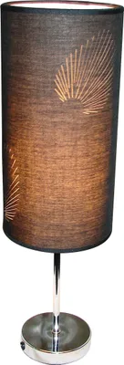 Image de Lampe de table Näve Leuchten « SUNE » H : 46 cm Lampe de table « SUNE » H : 46 cm Lampes de table - Lampe de table « SUNE » H : 46 cm, lampe de table en métal et tissu noir, hauteur 46 cm, Ø 14 cm, douille E14 – interrupteur à cordon